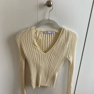 Zara cream long sleeve